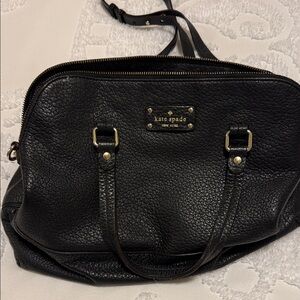 Kate Spade Pebbled Leather Black Satchel